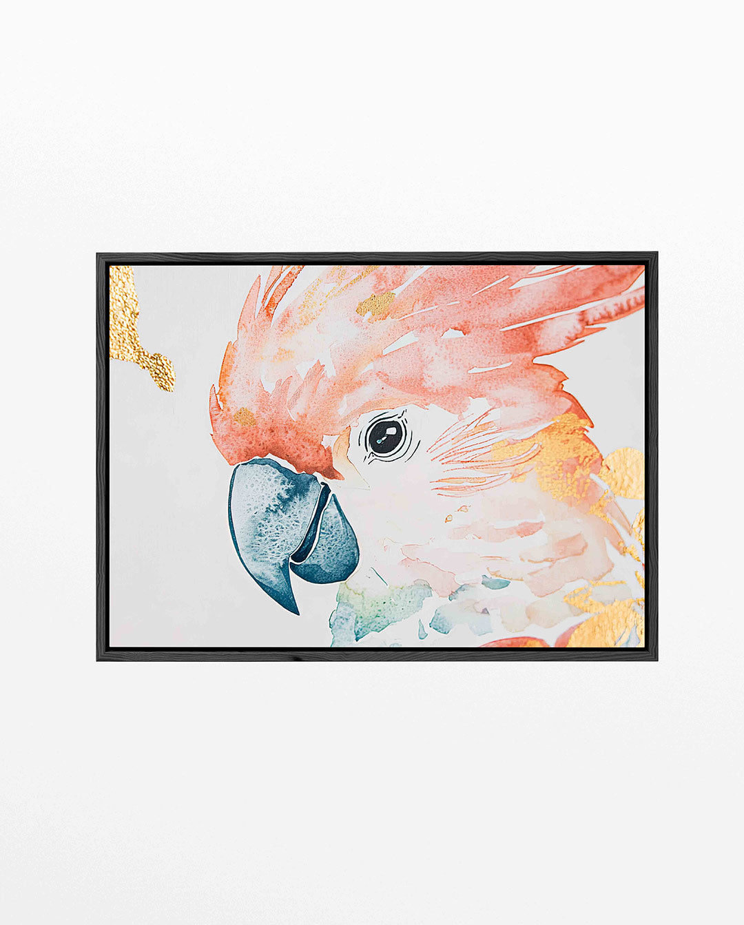 Vogelsilhouet met kleuren – liggend dieren kunstwerk