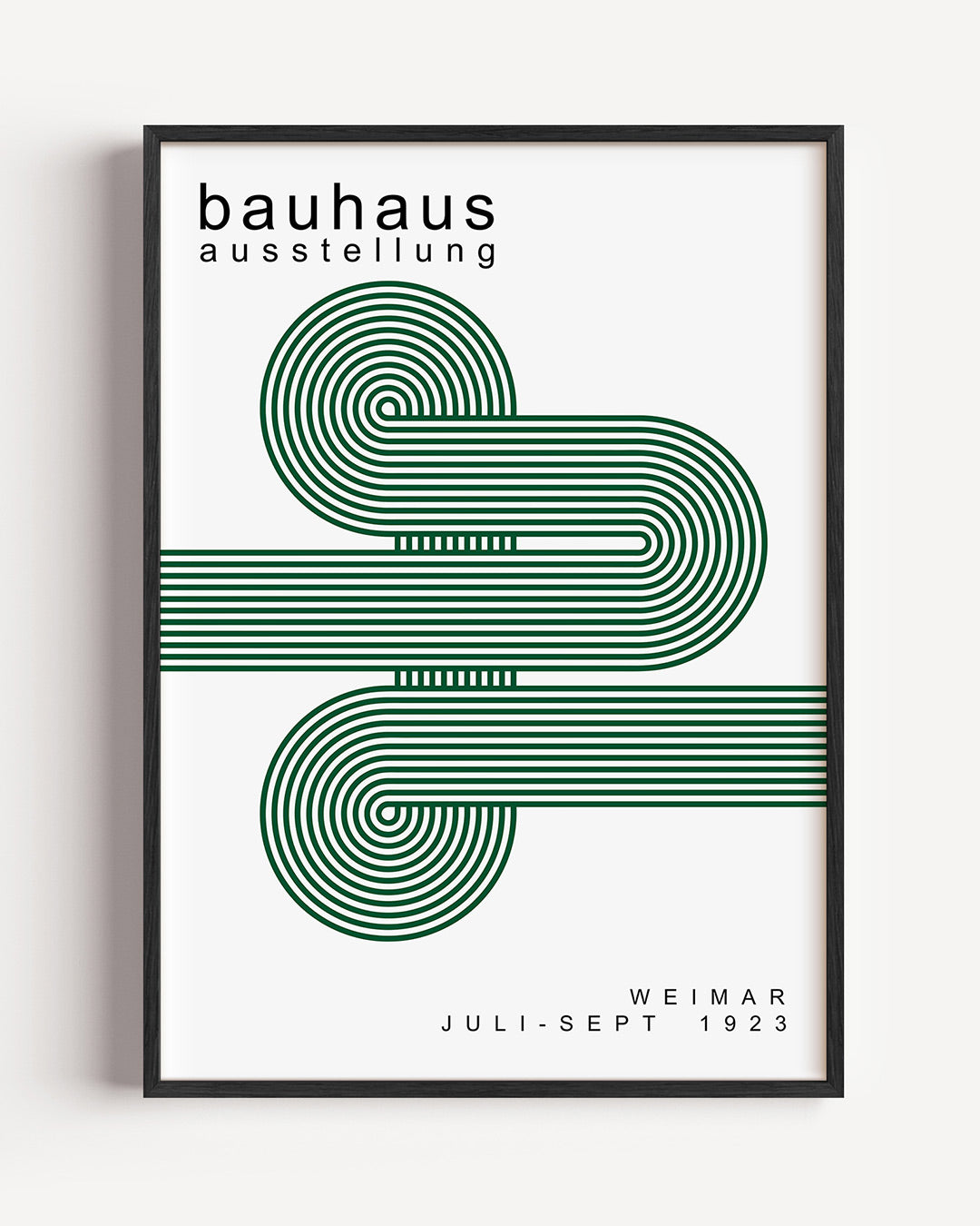 Lijnenspel en vormen – staande Bauhaus poster als wanddecoratie