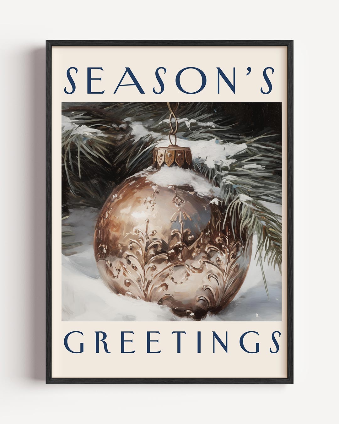 Luxueuze Kerstgroet – kerst portret poster als wanddecoratie