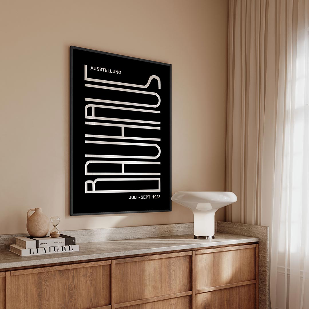  – geometrische Bauhaus poster in staand formaat