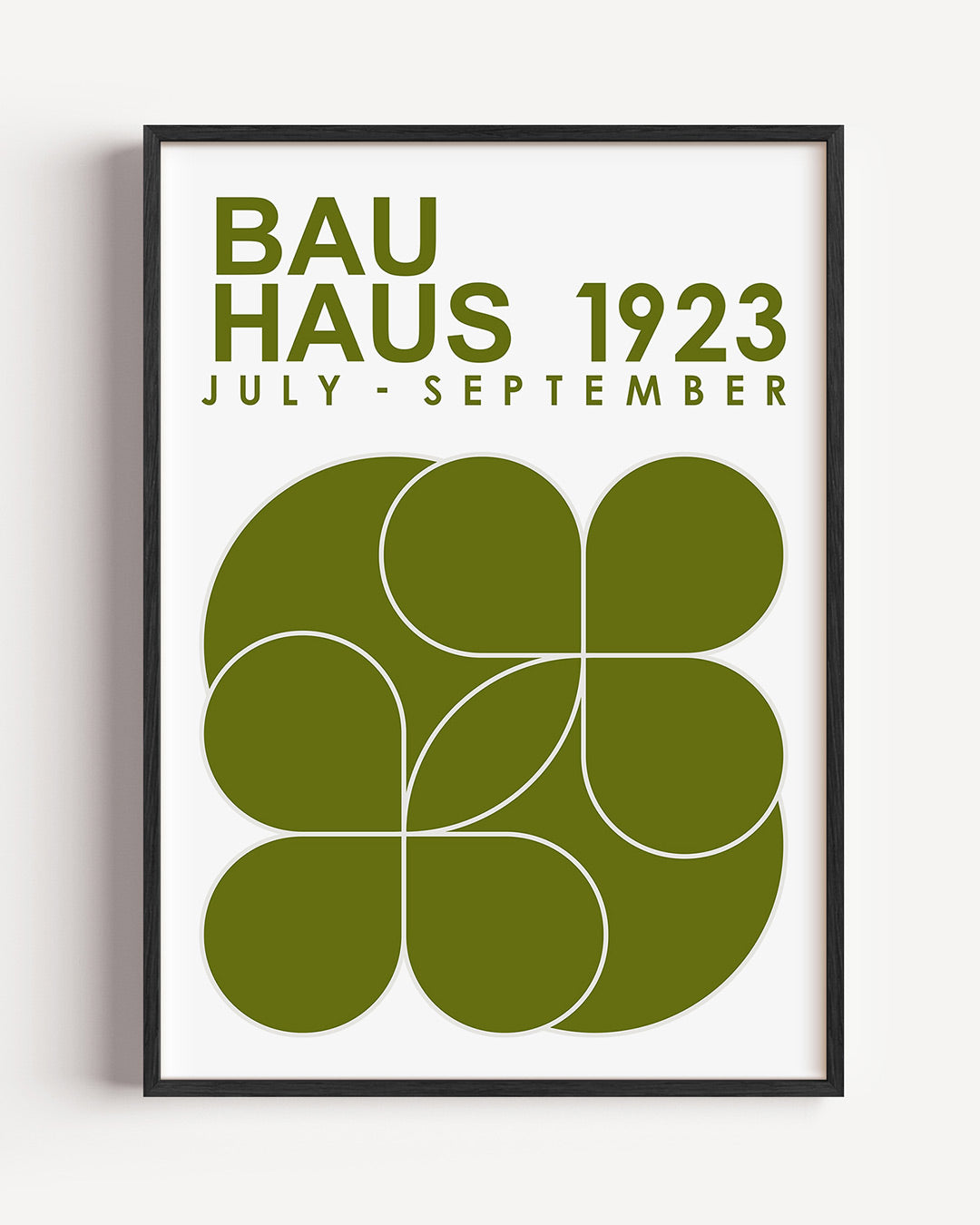 Vorm en kleur – staande Bauhaus poster als wanddecoratie