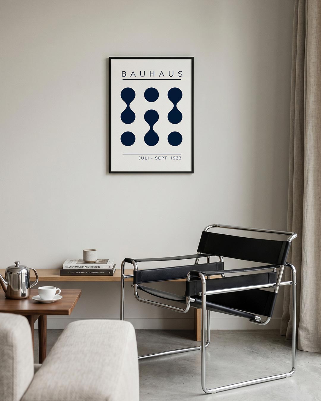 Vorm en ritme – geometrische Bauhaus poster in staand formaat