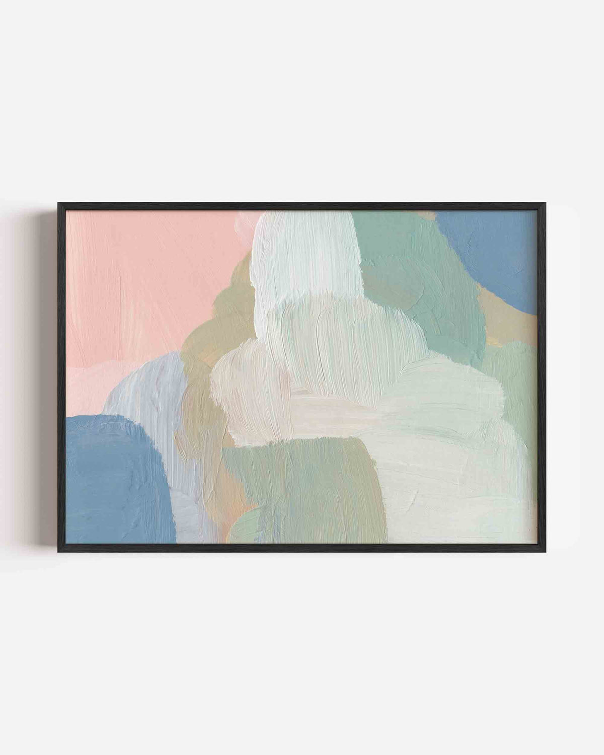 Abstracte kleurencompositie – schilderkunst landscape poster als wanddecoratie