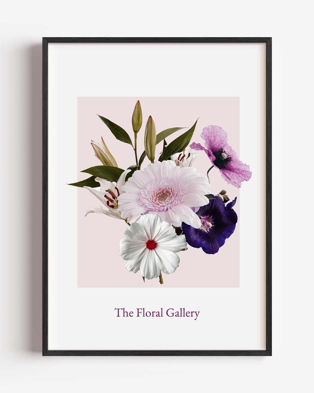 Bloemenpracht aan de Muur – typografie portret poster als wanddecoratie