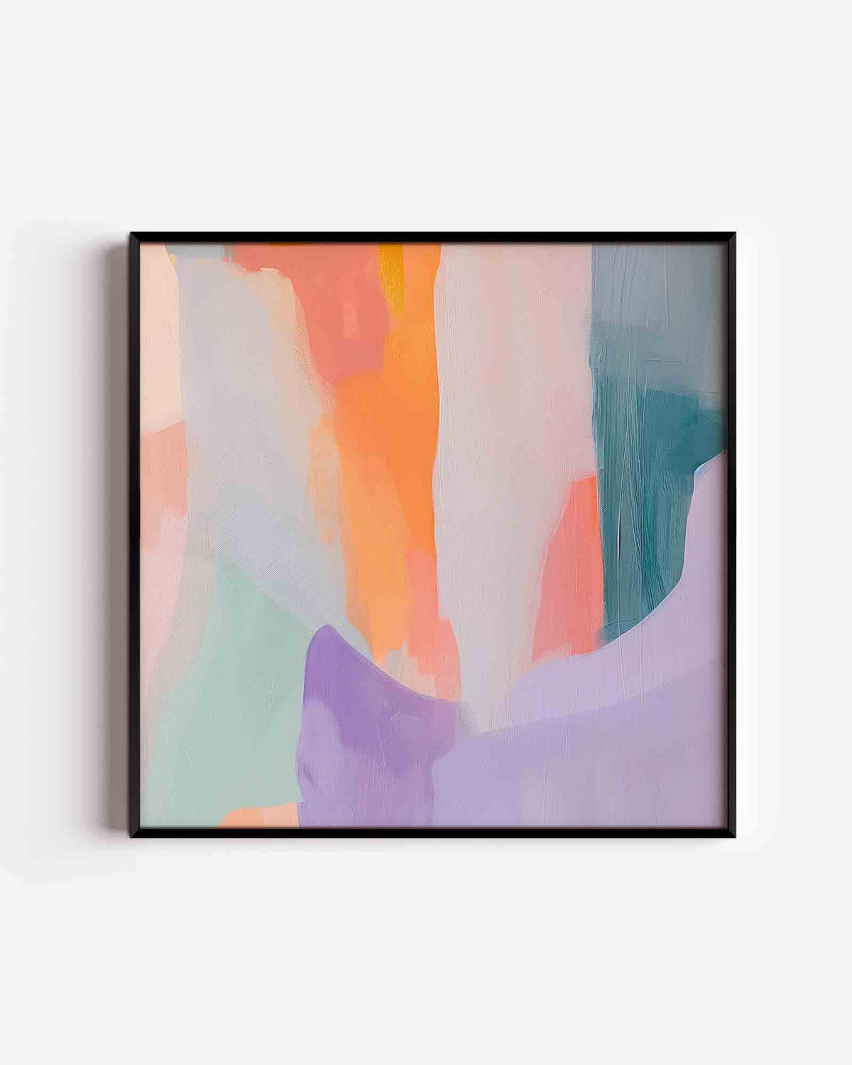 Abstracte kleurencompositie – vierkante poster met kleur en vormen als wanddecoratie