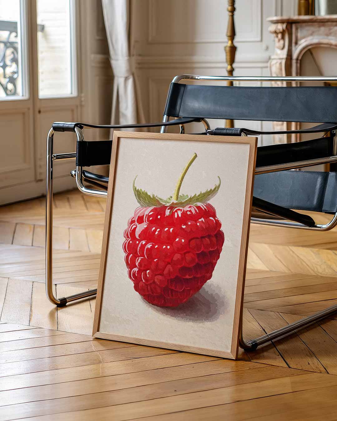 Romantische Frambozenposter – zomerse wandkunst als portret poster