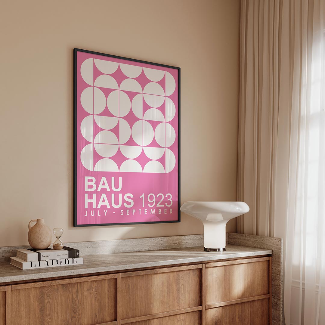 Vormen en vlakken – geometrische Bauhaus poster in staand formaat