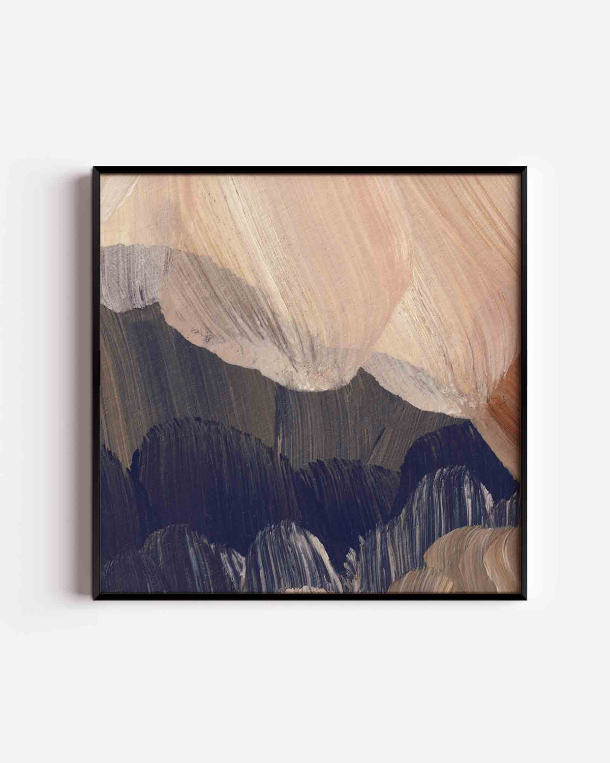 Abstracte penseelstreken – schilderkunst vierkante poster als wanddecoratie