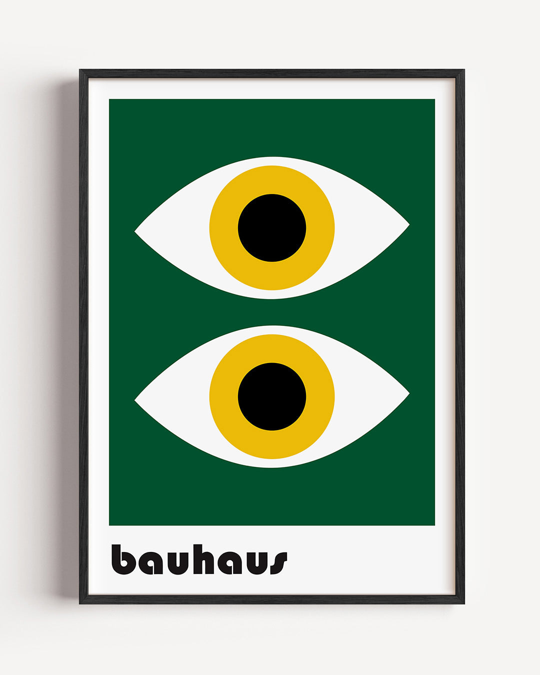 Oogvormen en kleur – staande Bauhaus poster als wanddecoratie