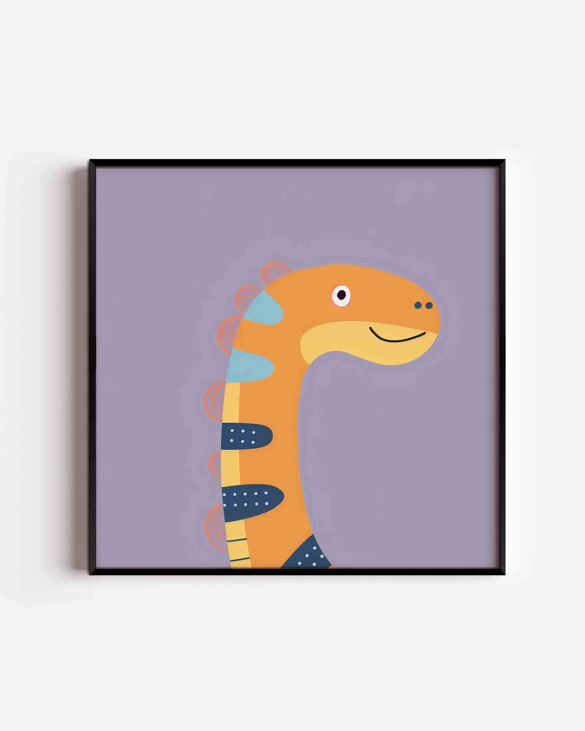 Dinosaurus illustratie – vierkante kinderposter als wanddecoratie