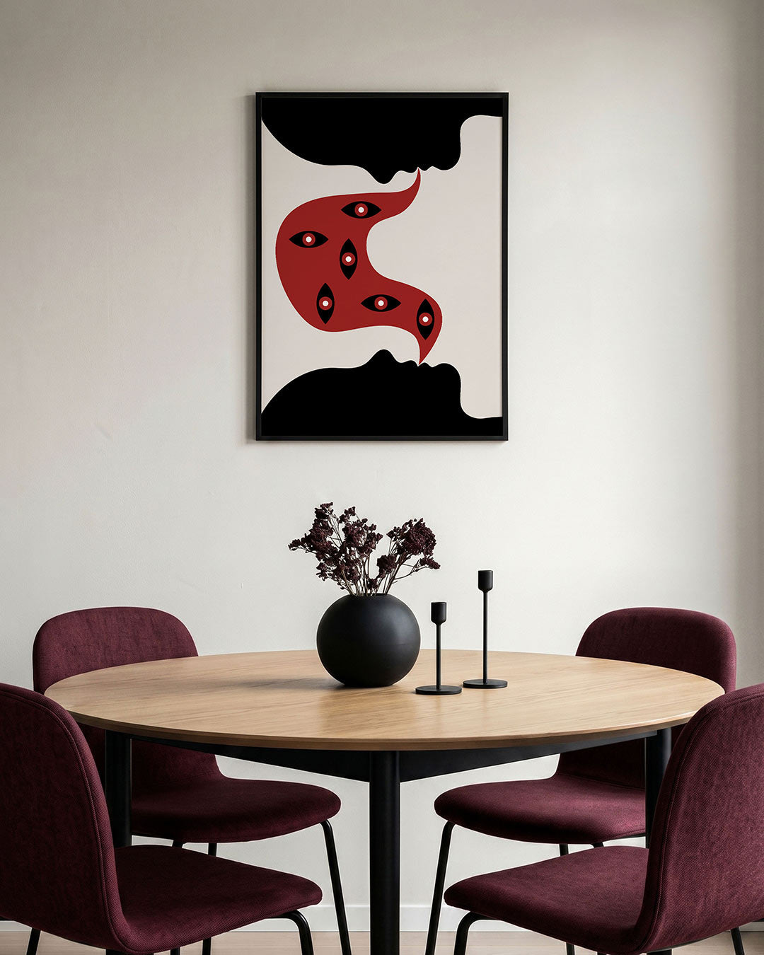 Vormen en vlakken – staande Bauhaus poster voor aan de muur