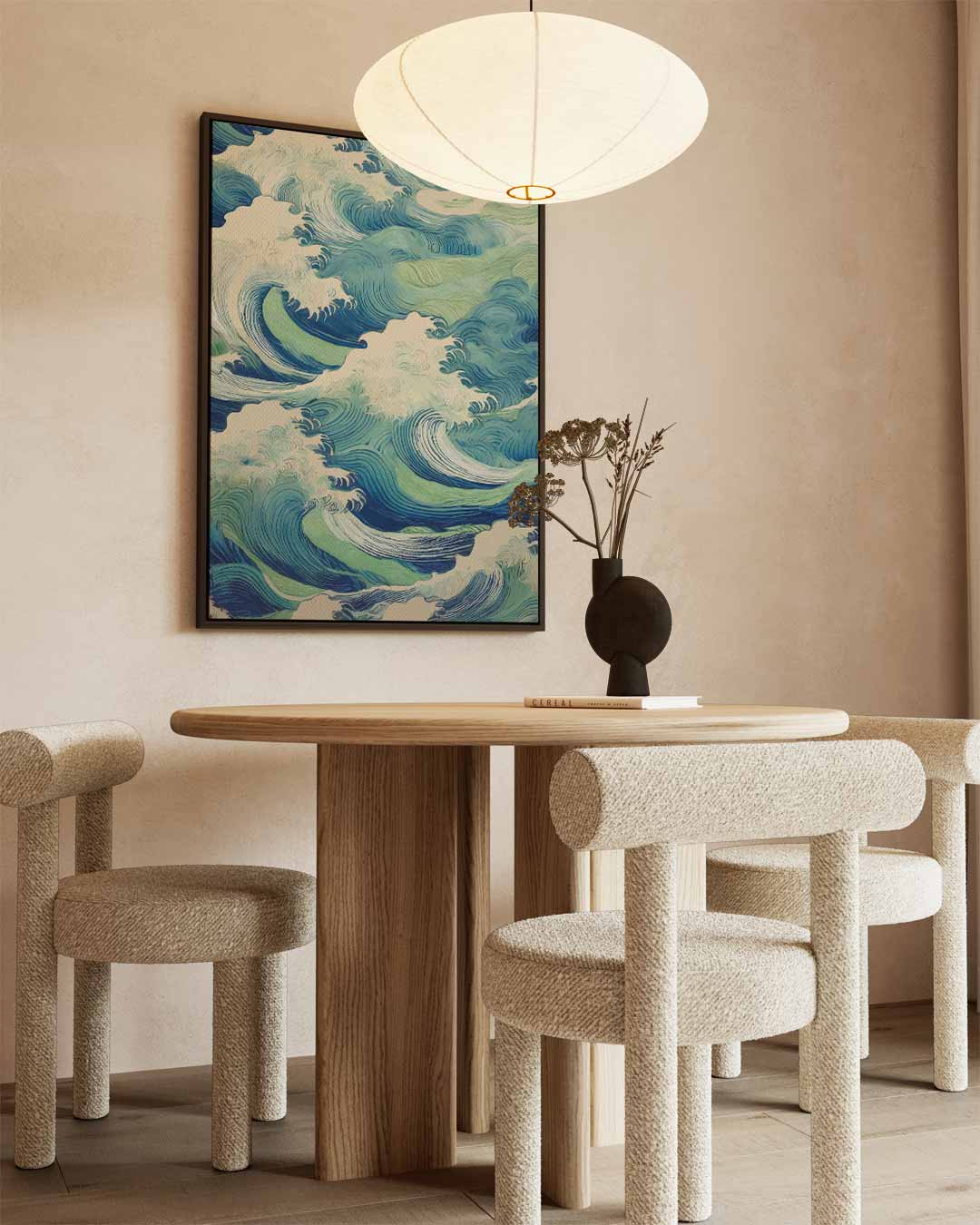 Golvende Zee – staand kunstwerk voor modern interieur