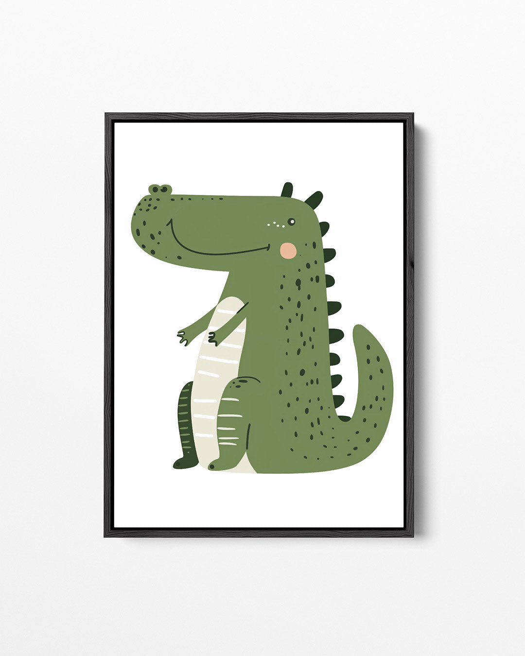 Vrolijke krokodil illustratie – staand wanddecoratie kunstwerk