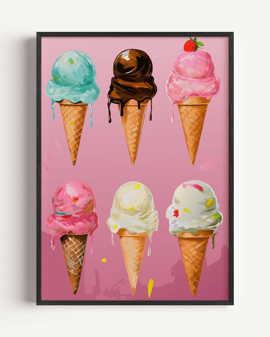 Zoete IJsco Fantasie – keuken portret poster als wanddecoratie
