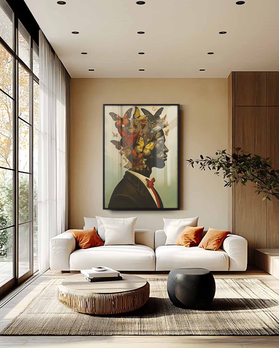 Vlinders van Vrijheid – staand kunstwerk voor modern interieur