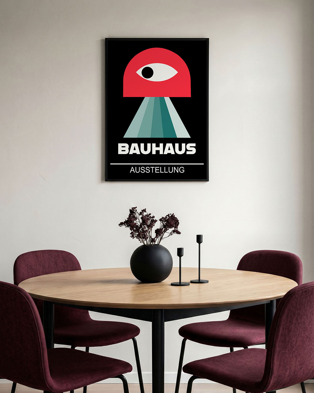 Vorm en kleur – staande Bauhaus poster voor aan de muur