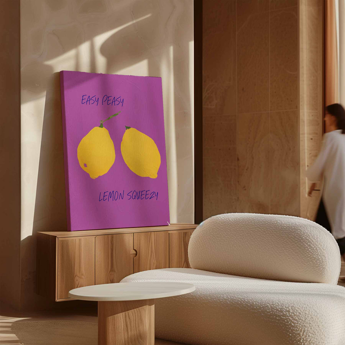Easy Peasy Lemon Squeezy Poster – dibond kunstwerk als wanddecoratie
