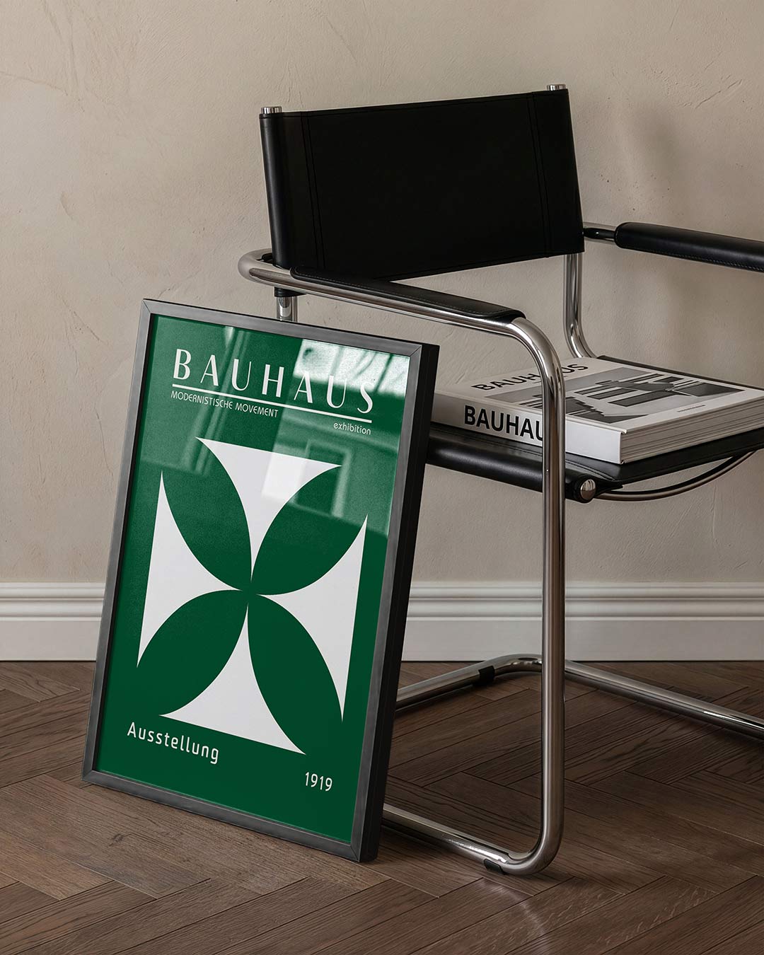 Vorm en balans – staande Bauhaus poster voor aan de muur