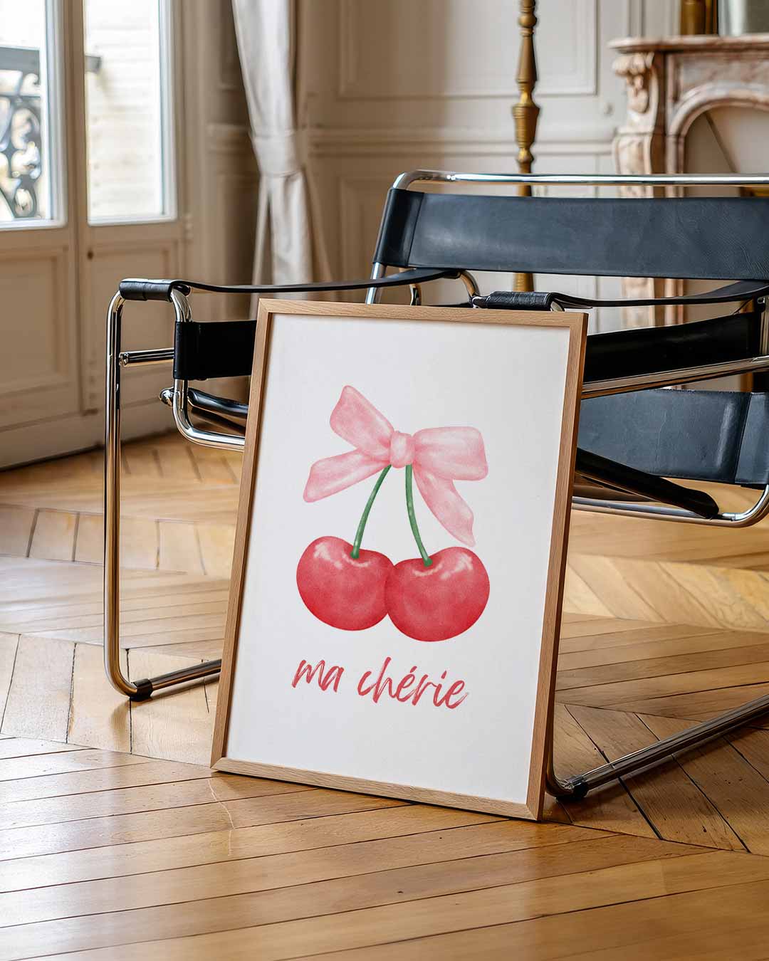 Ma Chérie Cherry – zomerse wandkunst als portret poster
