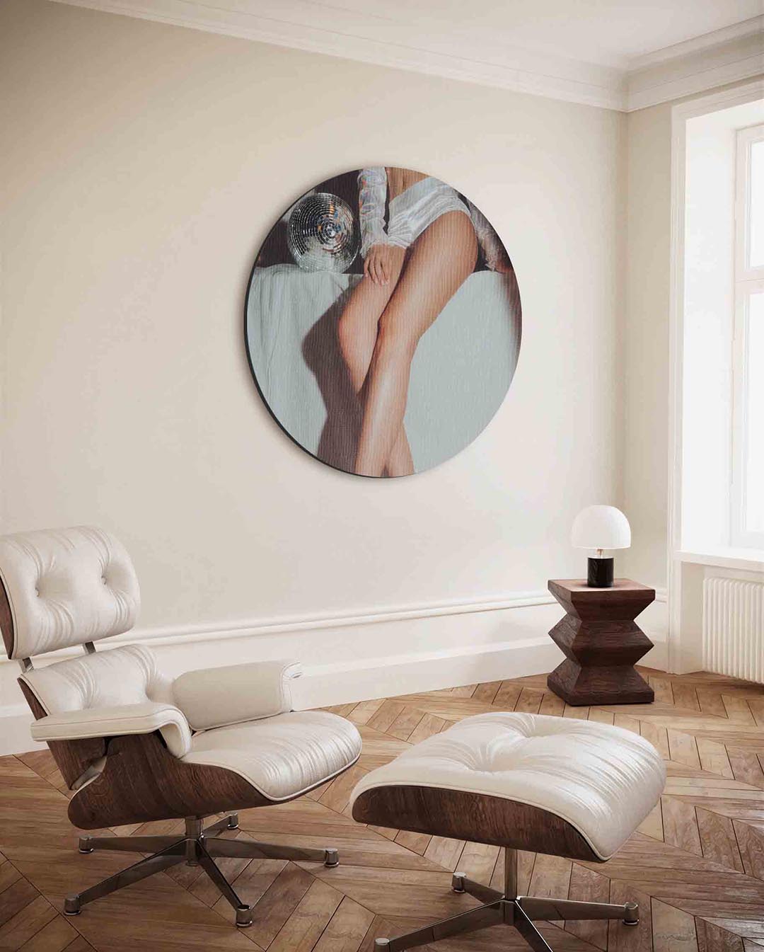 Abstracte – moderne ronde wanddecoratie van WallArtistic