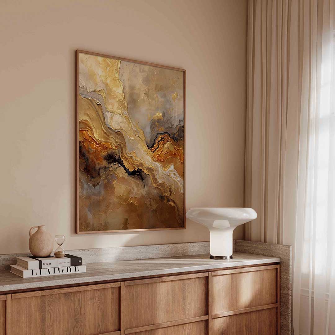Gouden textuur – textuur poster in staand formaat