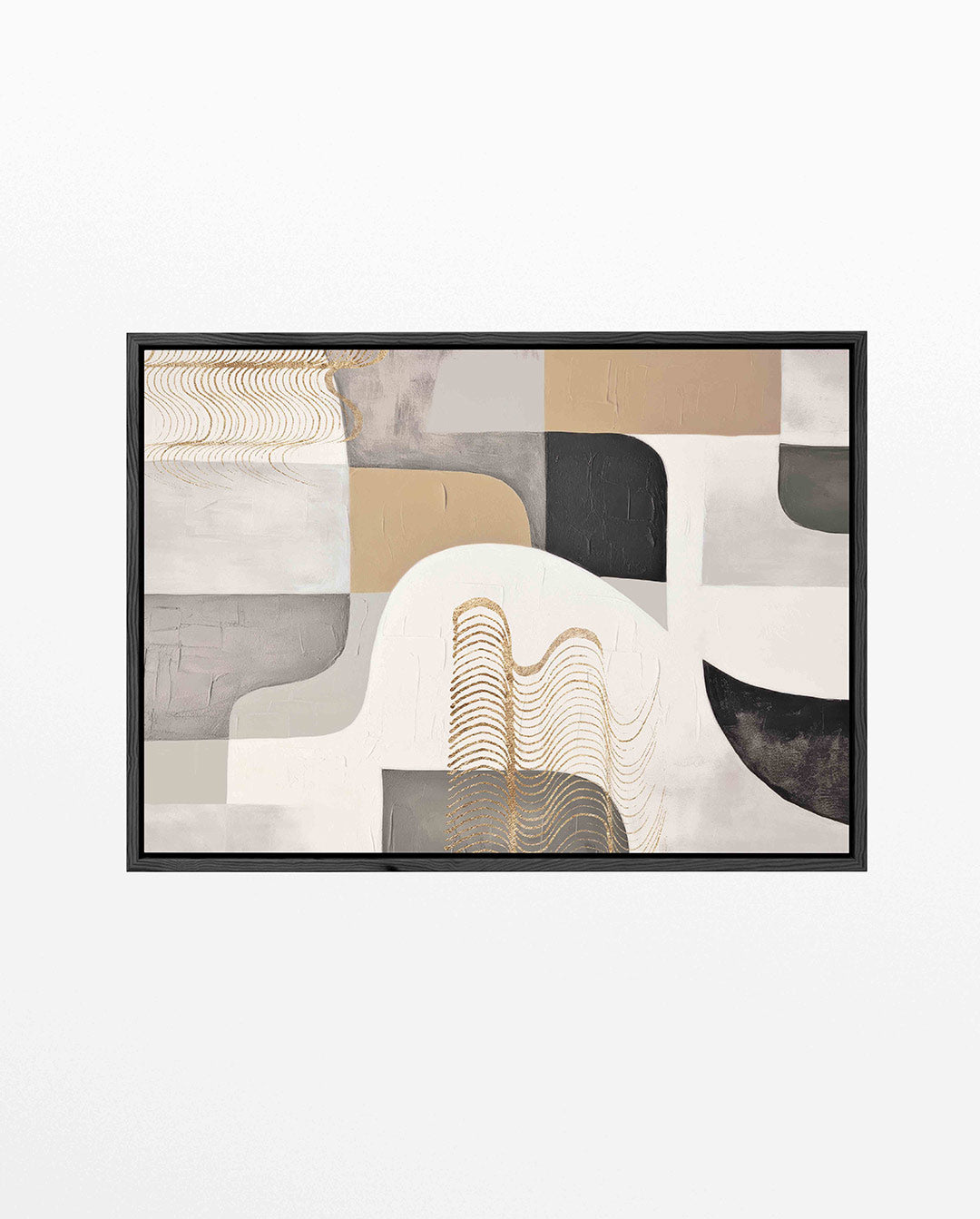 Organische vormen compositie – Lijnen – liggend abstract kunstwerk