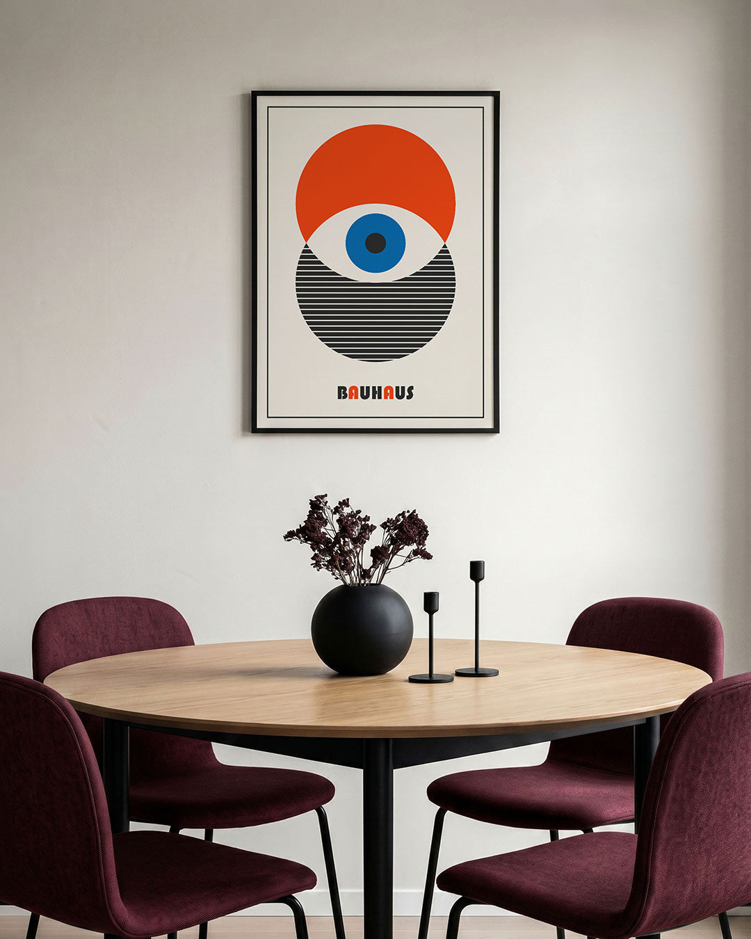 Vorm en kleur – staande Bauhaus poster voor aan de muur