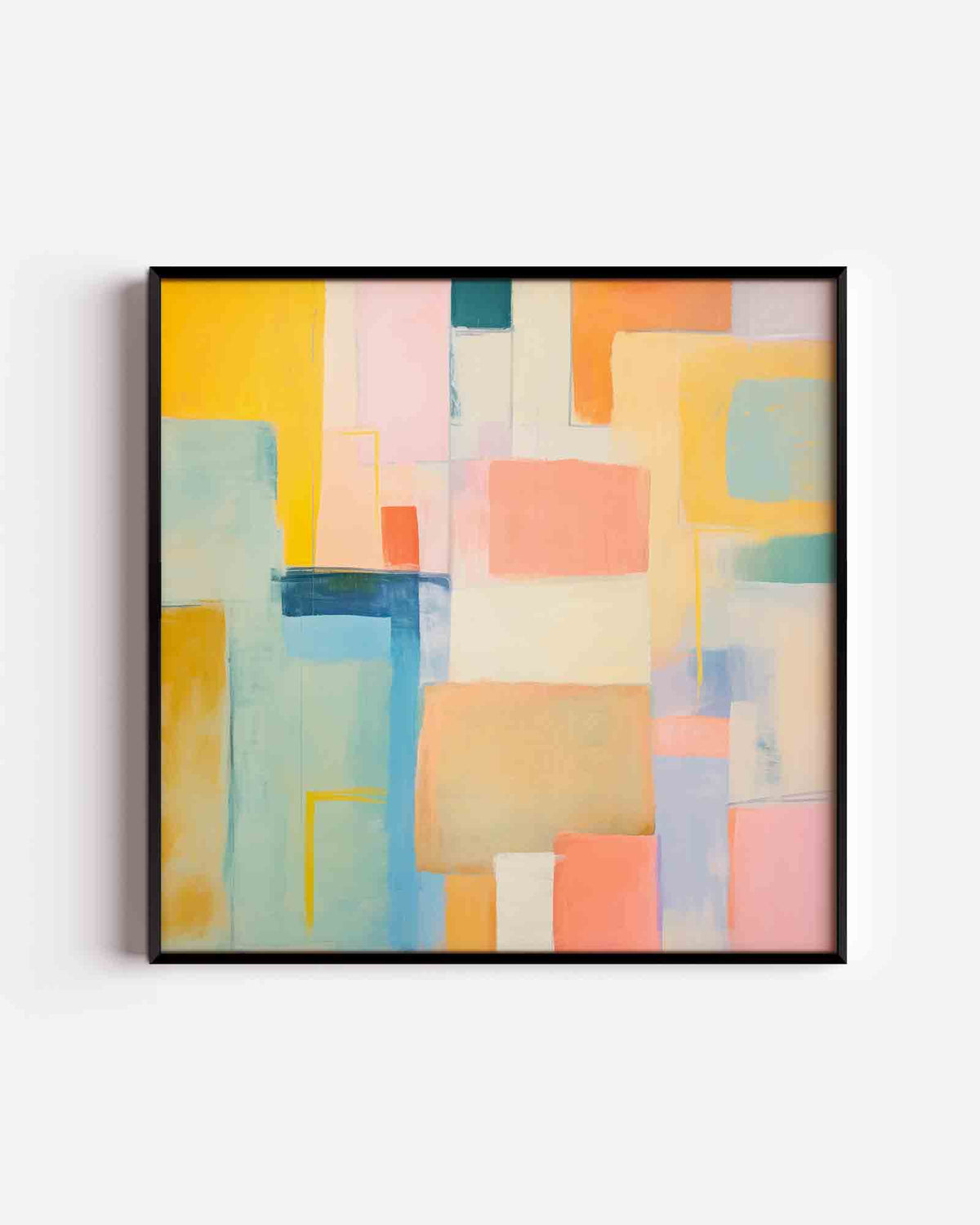 Abstracte rechthoeken – kleurrijke illustratie poster als wanddecoratie