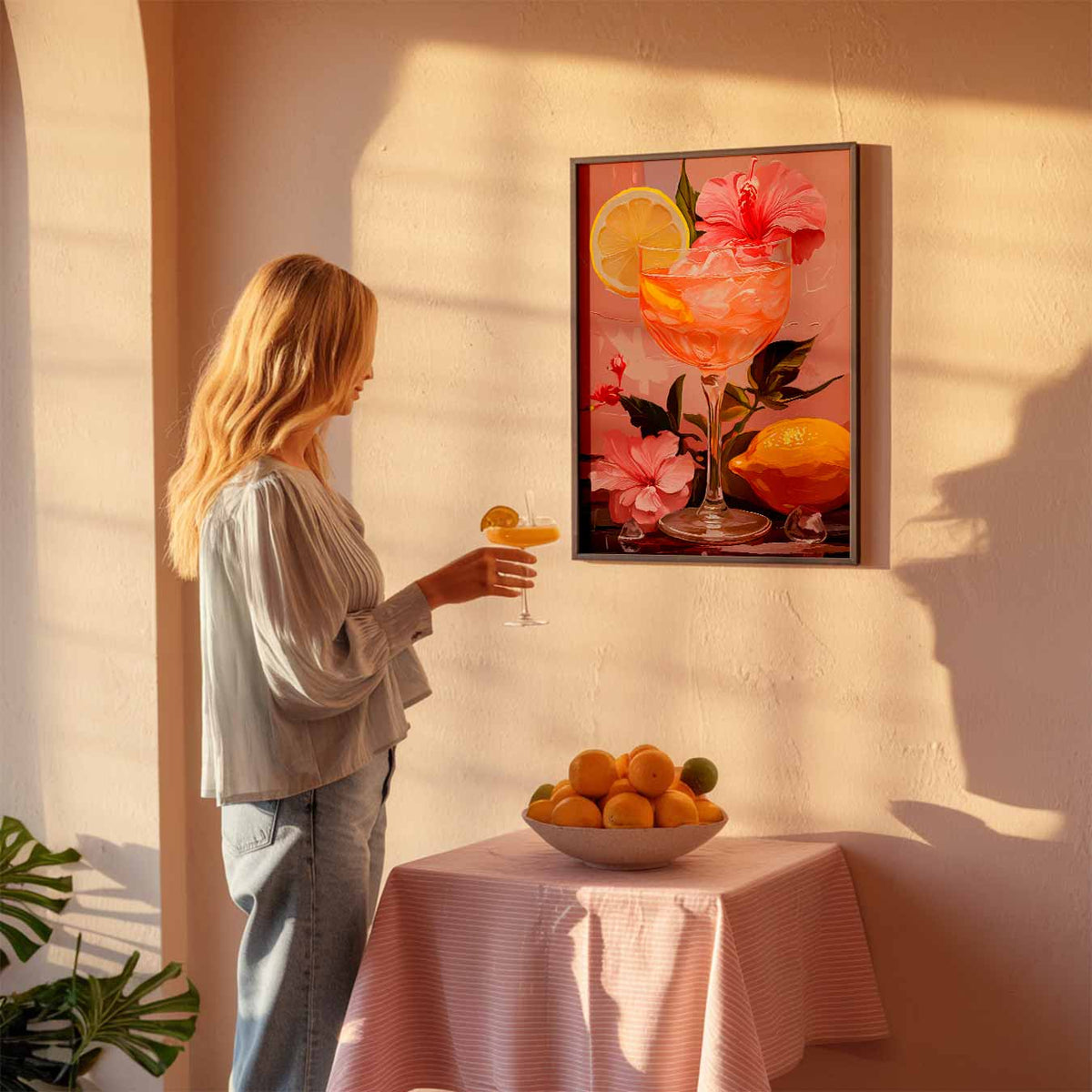 Verfrissende Zomerdrank – keuken poster als sfeervolle staande wanddecoratie