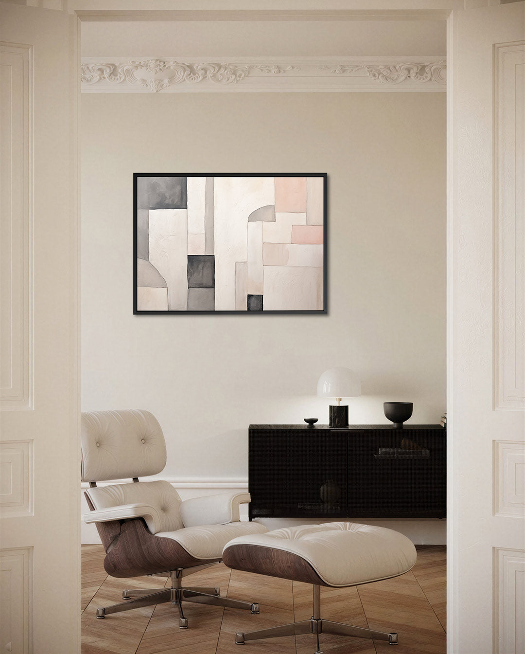 Geometrische vormen – liggende wanddecoratie