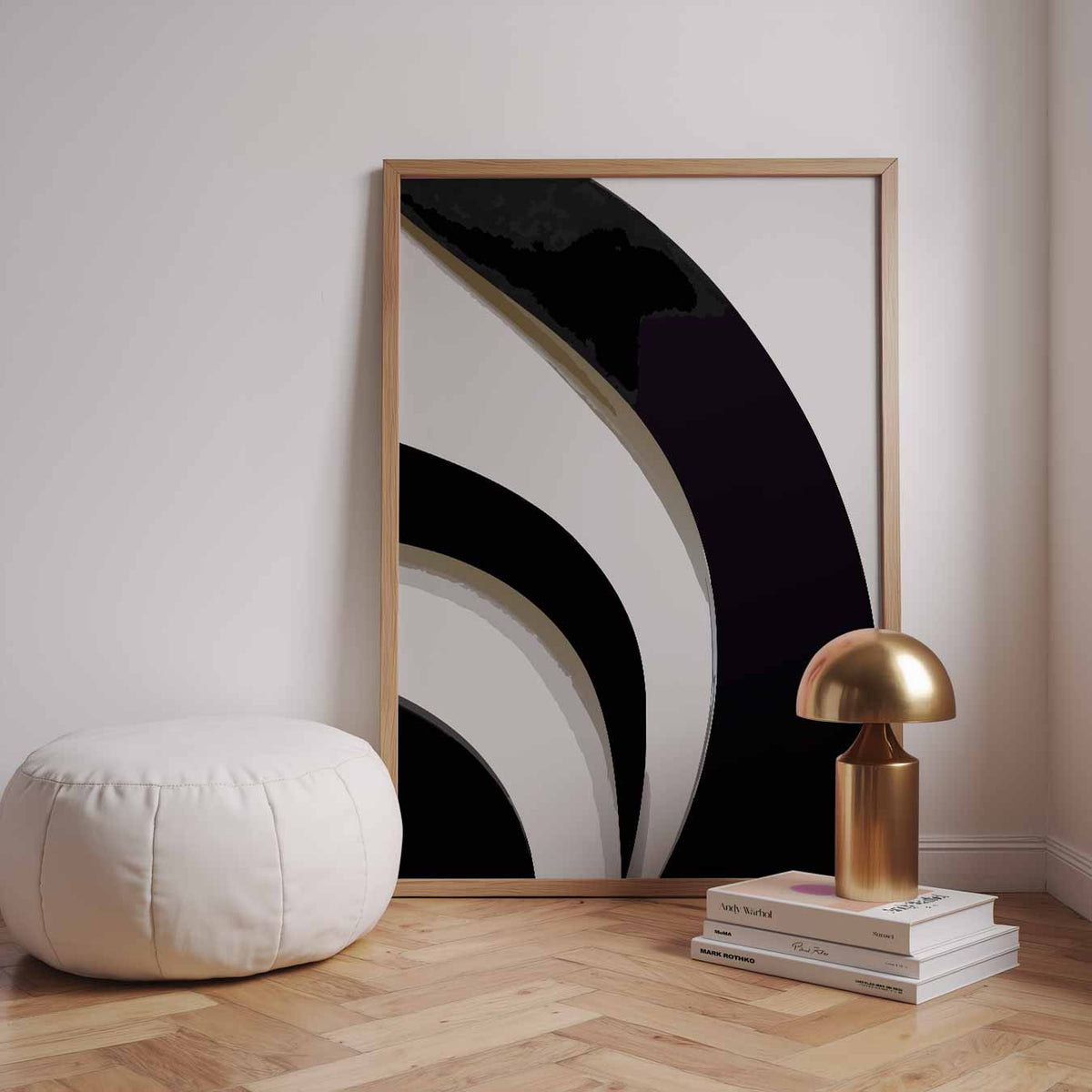 Stijlvolle Abstracte Boog – staande kleurrijke abstracte wanddecoratie van WallArtistic