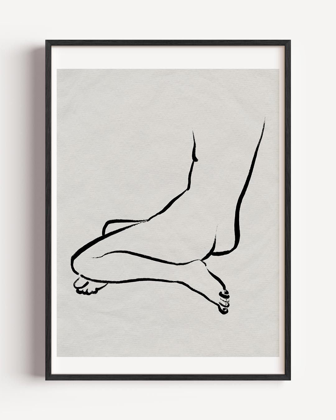 Elegante Lichaamssilhouet – lijntekening portret poster als wanddecoratie