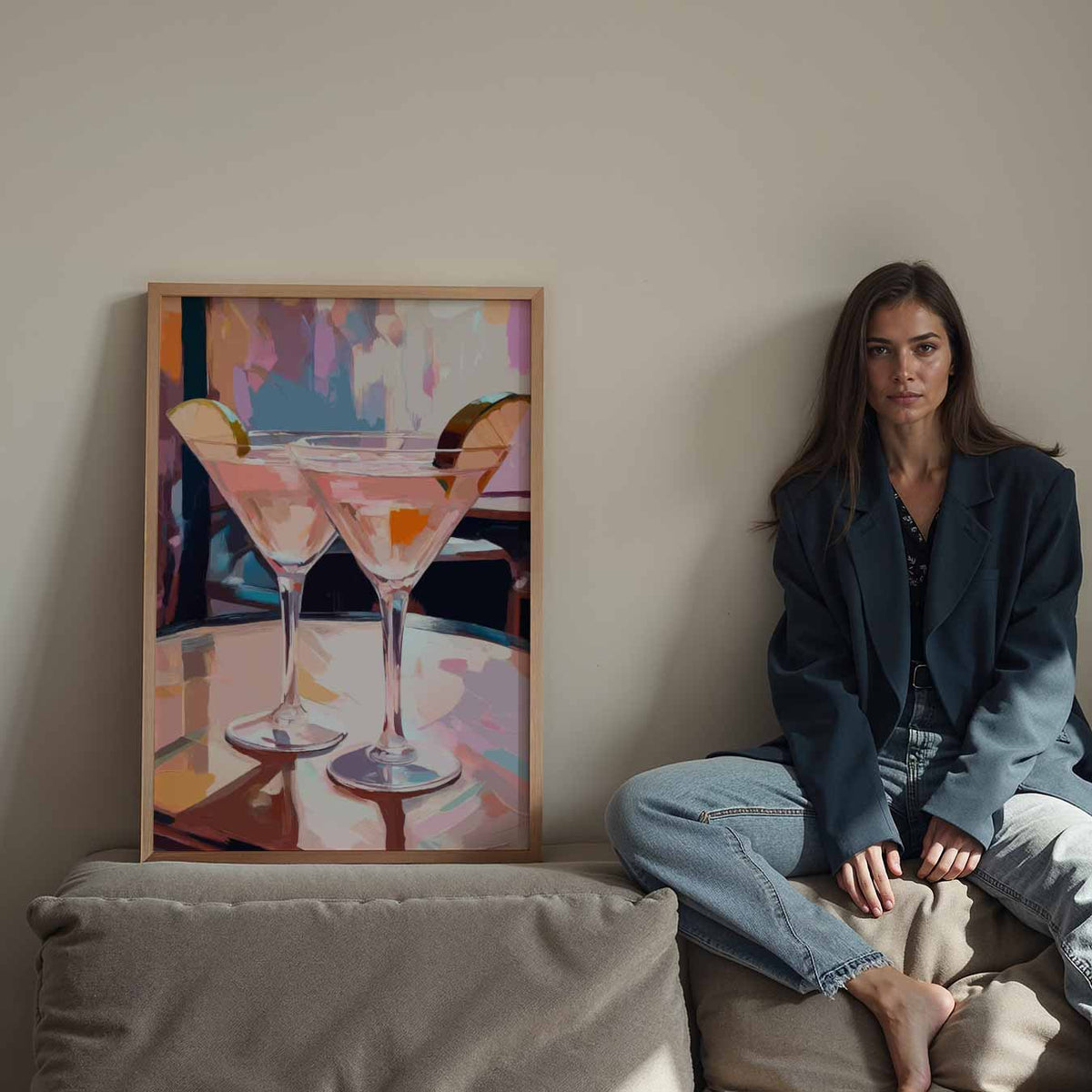 Cocktail Avond Vibes – staande keuken wanddecoratie van WallArtistic
