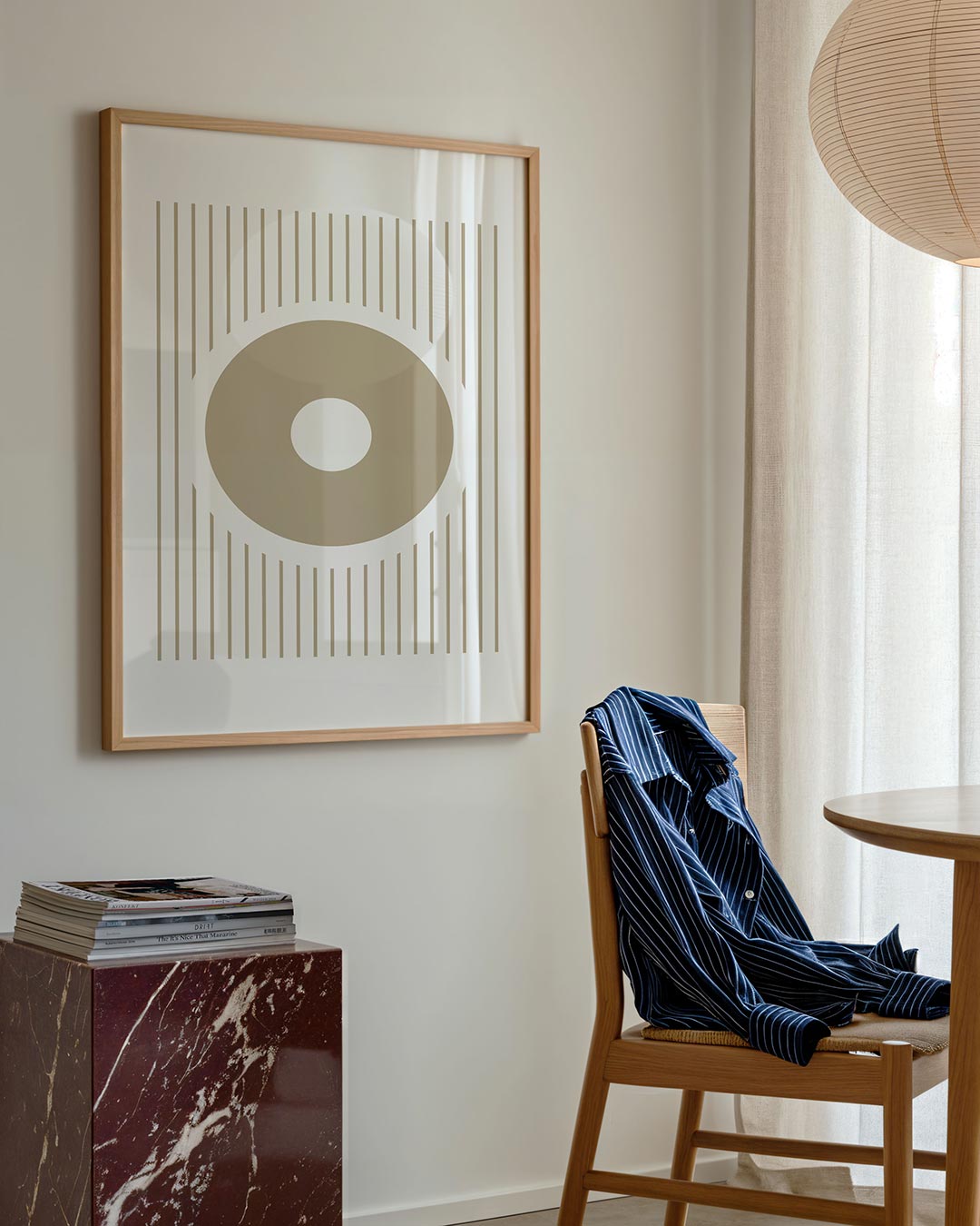 Cirkels en lijnen – geometrische poster in Bauhaus-stijl van WallArtistic