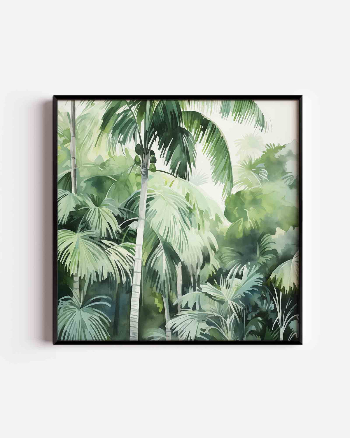 Tropische bladeren – jungle vierkante poster als wanddecoratie