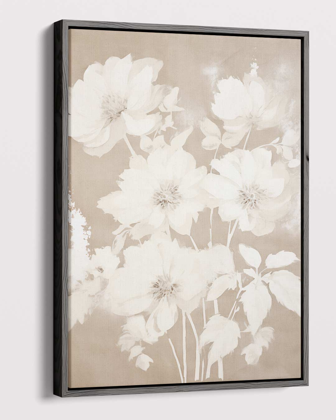 Zacht Bloemenveld – canvas wanddecoratie in portret formaat