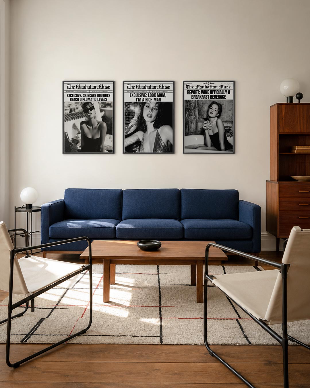 Abstract posterset – derde productweergave – een abstracte posterset met donkere tinten en een rustige