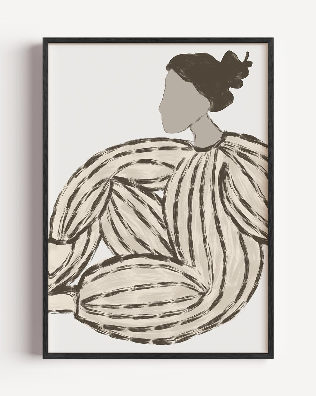 Artistieke Zwart-Wit Vrouw – vrouwelijk portret poster als wanddecoratie