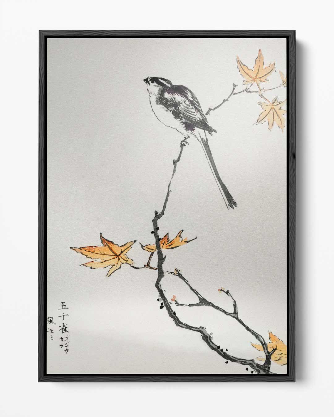 Vogel op Herfsttak – portret kunstwerk als wanddecoratie