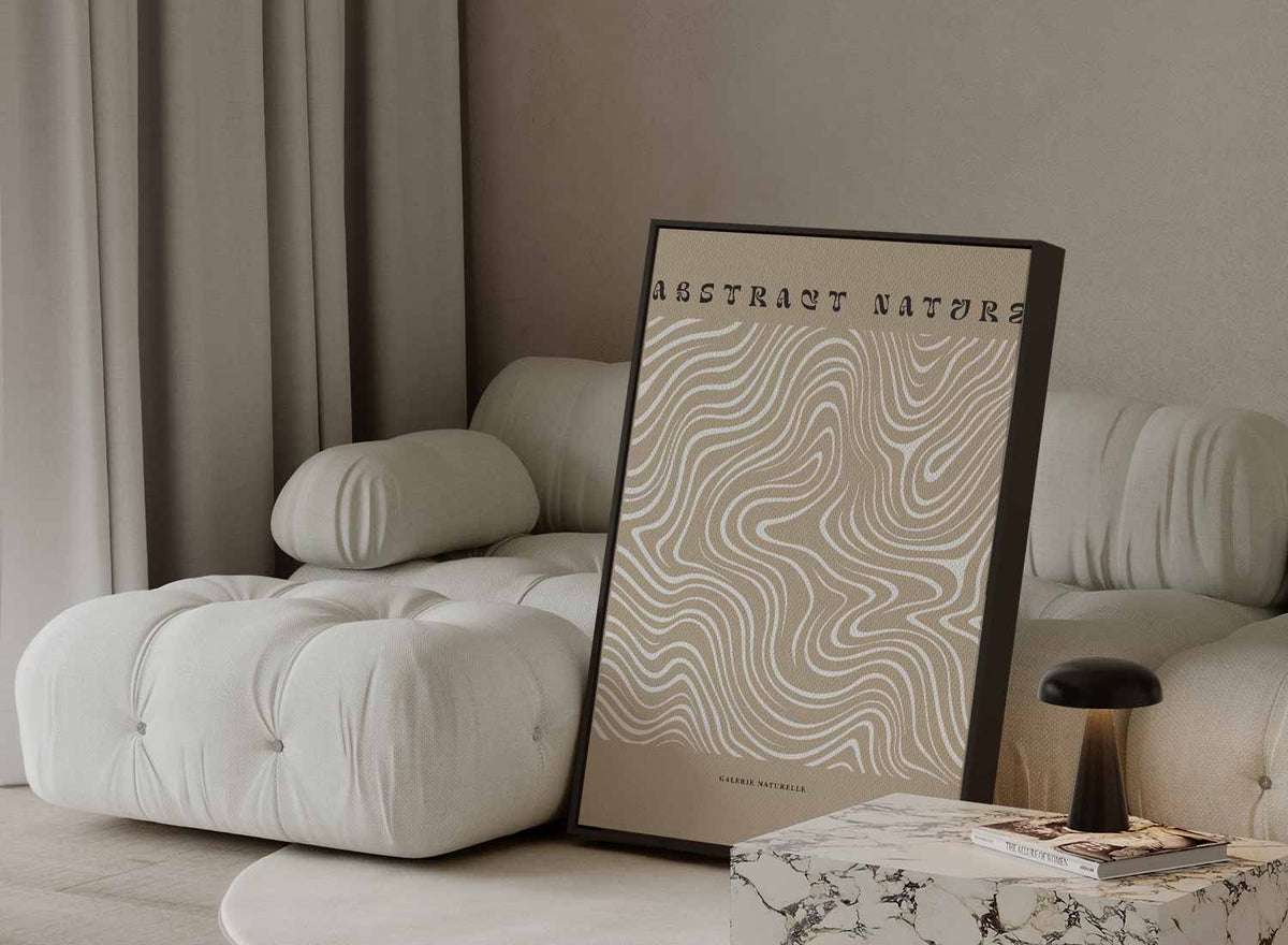 Abstracte Natuurpatronen Kunstprint – staande wandkunst voor woonkamer of interieur