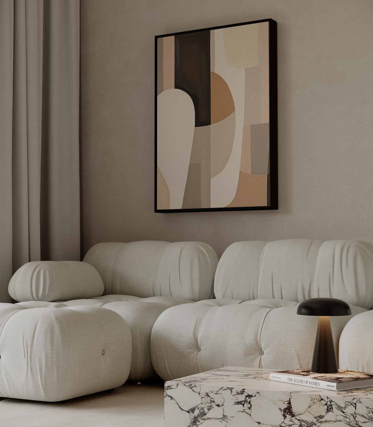 Aardse Harmonie – dibond wanddecoratie in staand formaat