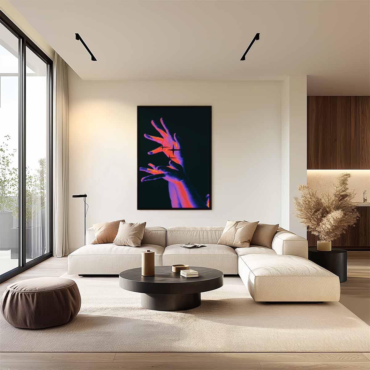 Mystieke Handbewegingen – plexiglas wanddecoratie in portret formaat