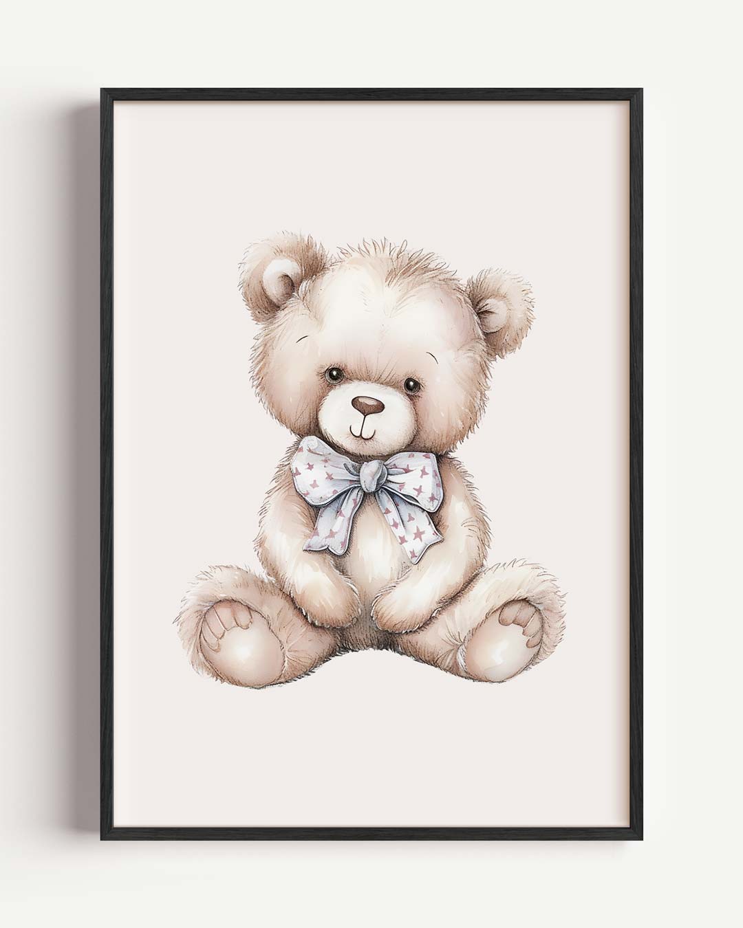 Schattige Teddybeer – kids portret poster als wanddecoratie