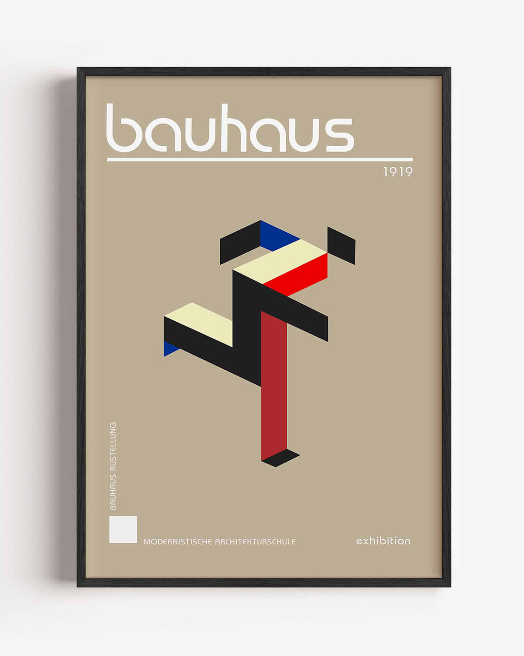 Vorm en balans – staande Bauhaus poster als wanddecoratie