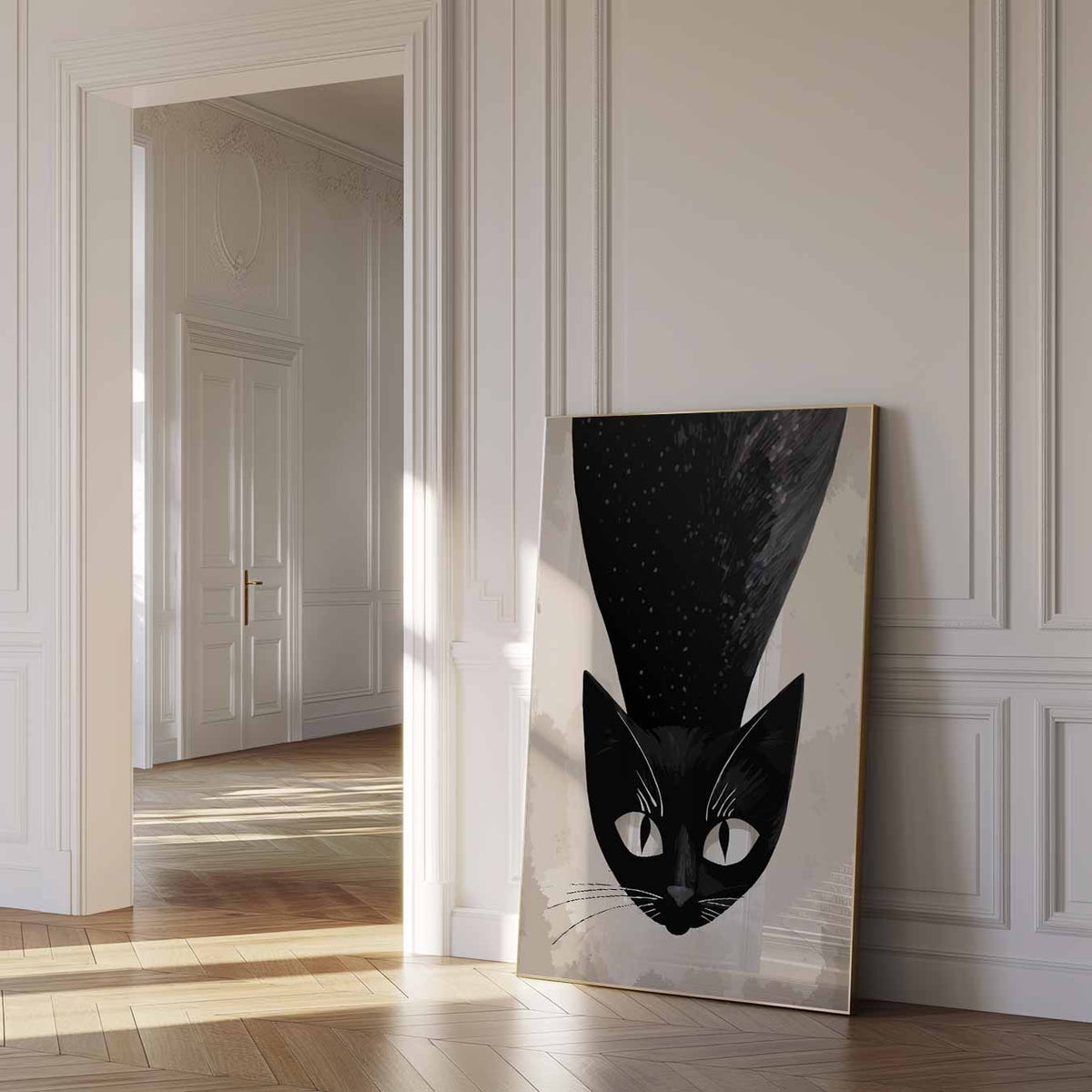 Stijlvolle Kattenposter – dierenposter als moderne staande wanddecoratie