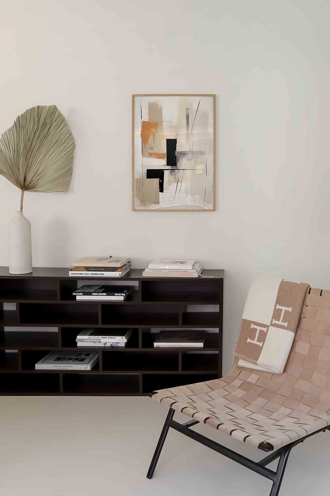 Abstracte vormen – zachte abstracte poster in staand formaat