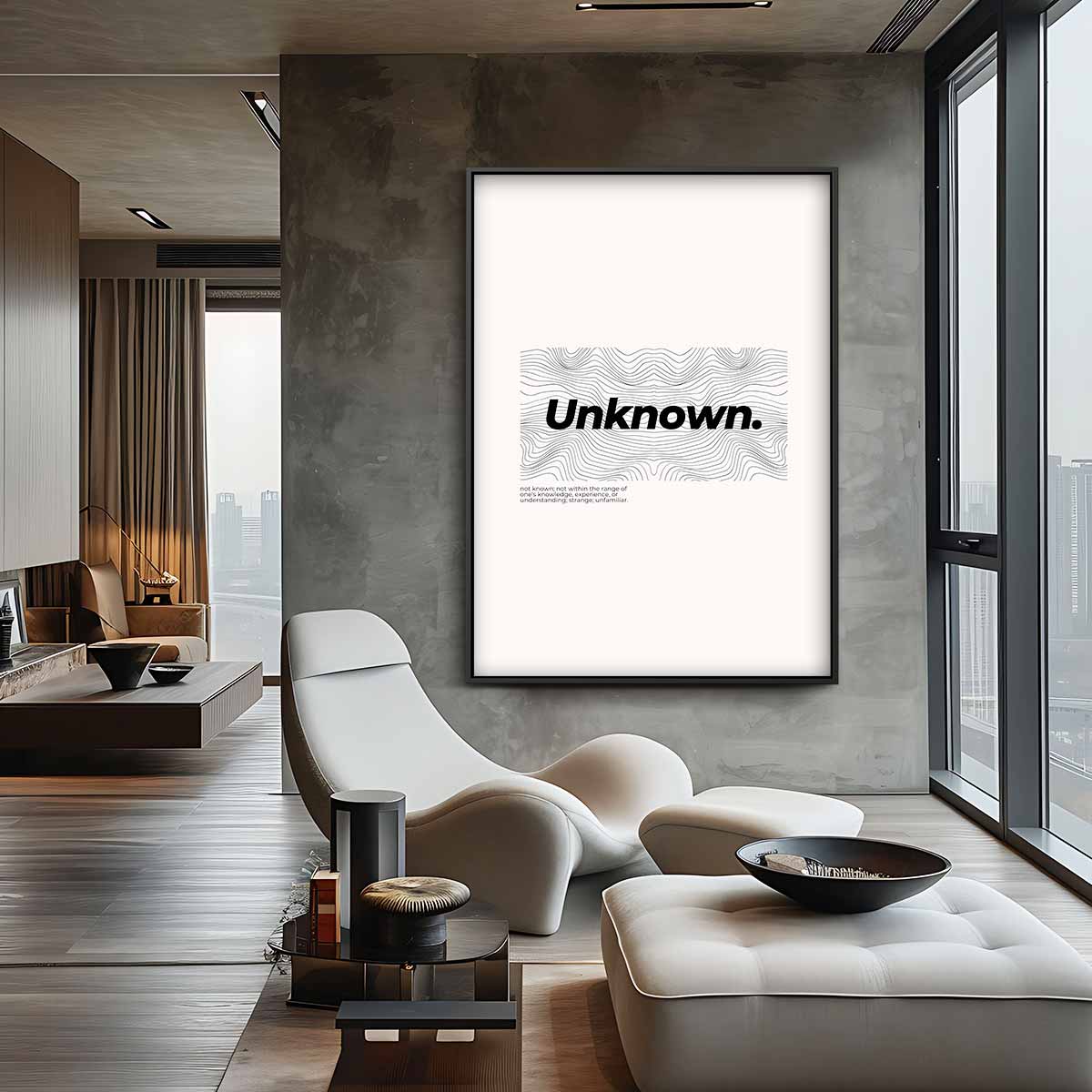 Onbekend Landschap – staande wandkunst voor woonkamer of interieur