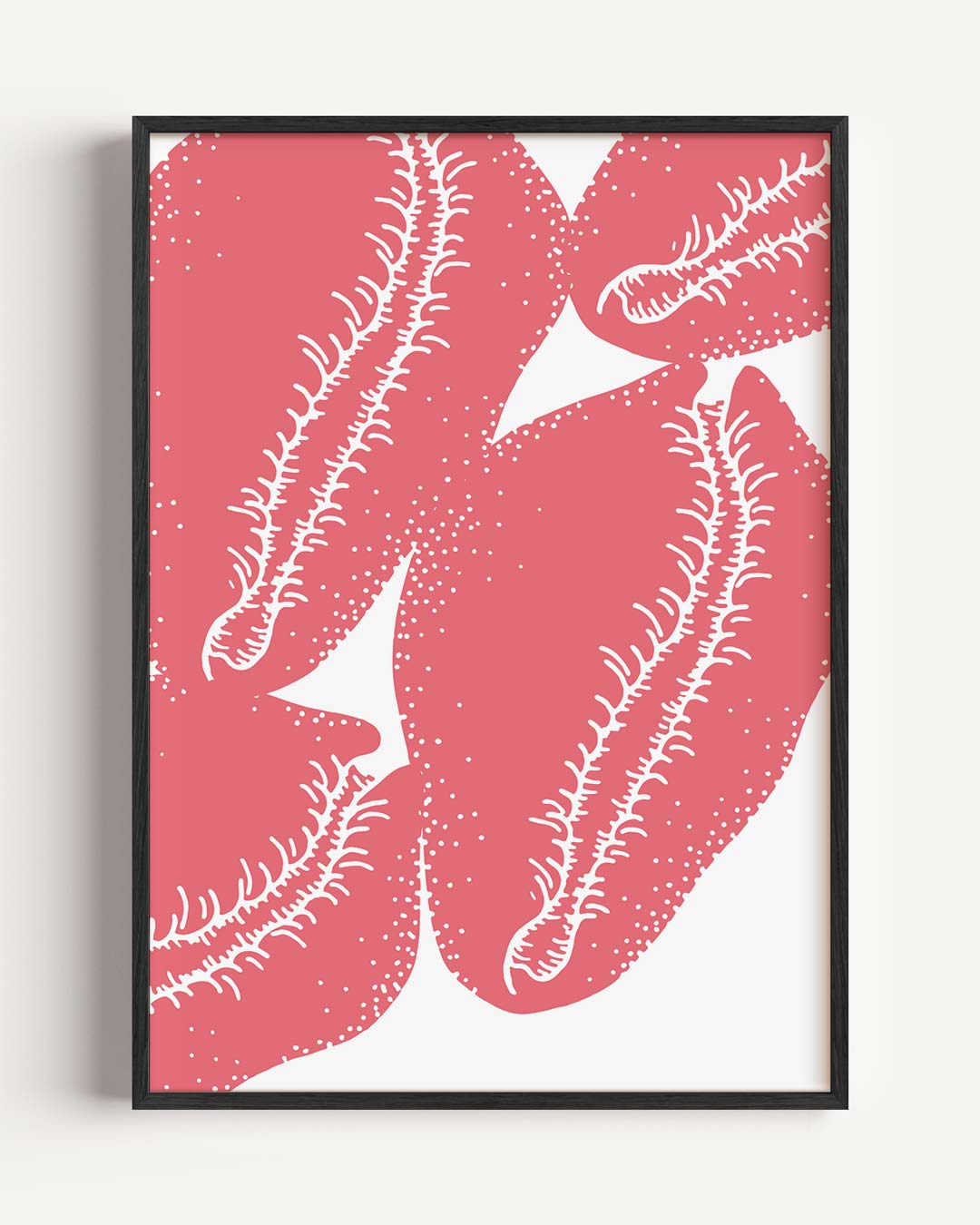 Bloeiende Flora Kunstposter – zeedieren portret poster als wanddecoratie