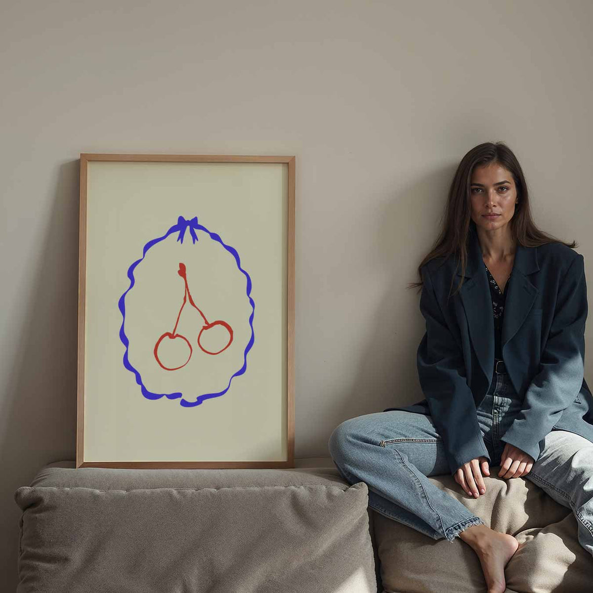 Kersen in Kunst – staande keuken wanddecoratie van WallArtistic
