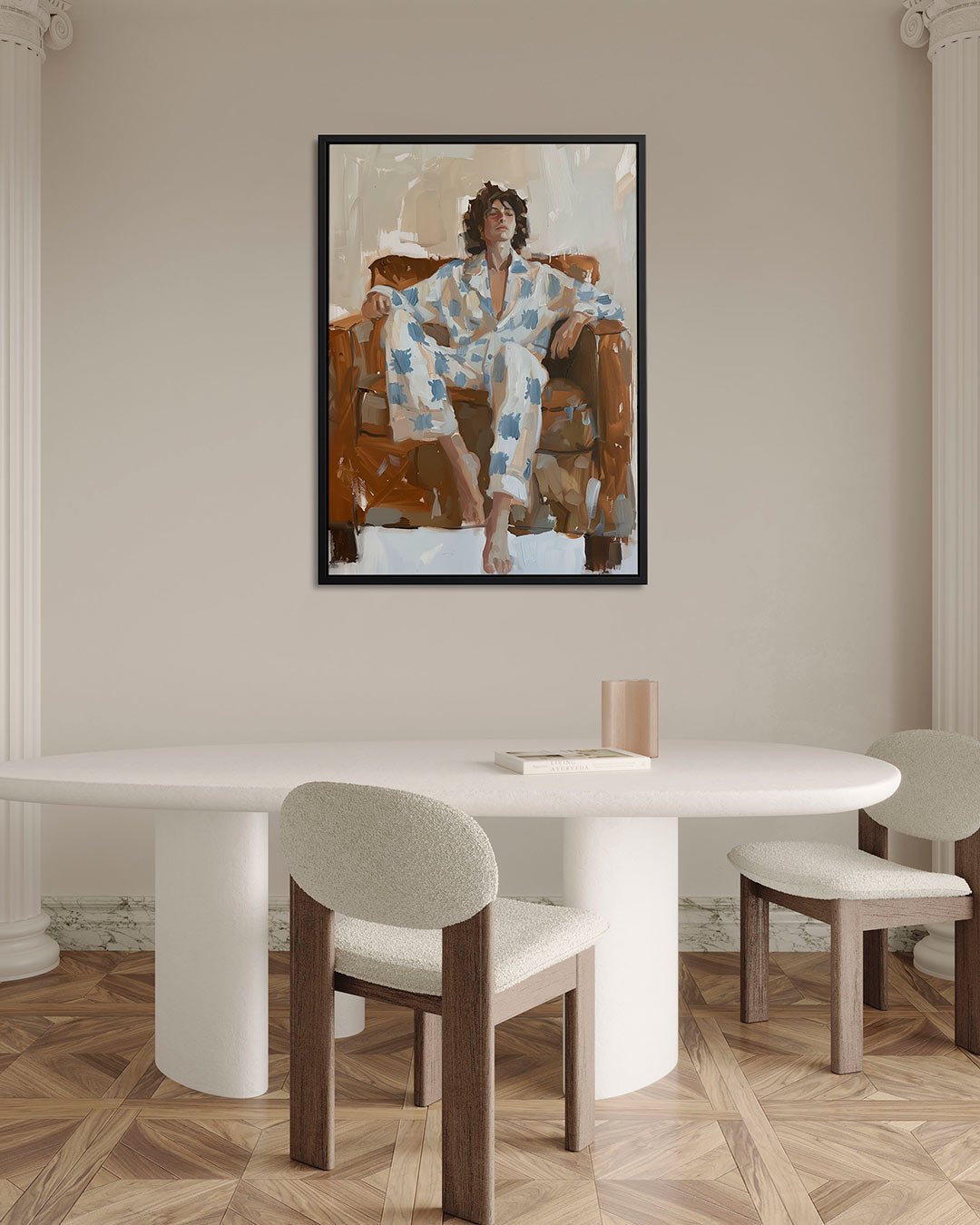 Relaxte zithouding – alternatieve weergave van het kunstwerk